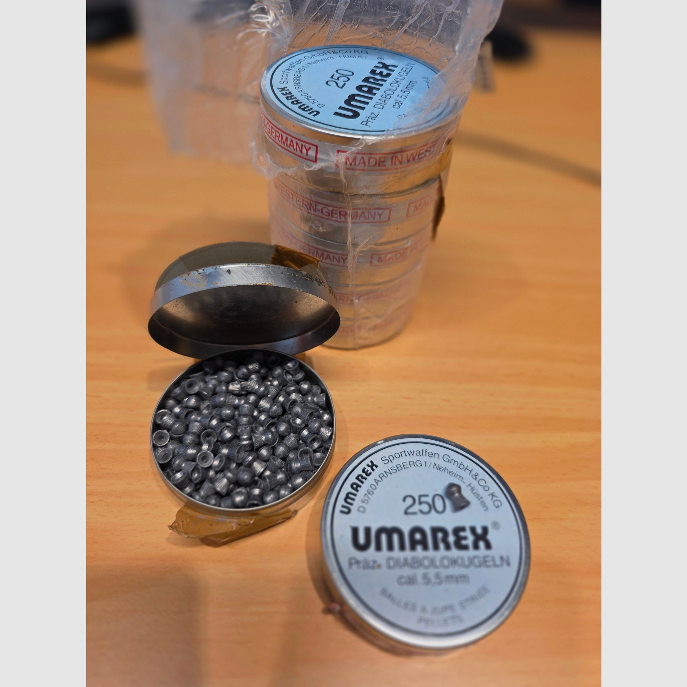 5.5 mm Rundkopf Diabolos UMAREX 7 x Dosen a 250  Stück