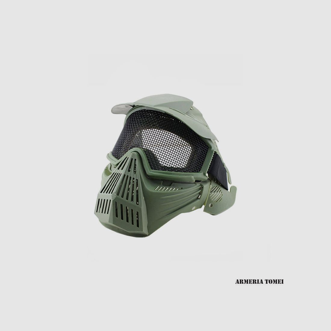 WOSPORT – MASKE MIT METALLNETZ OLIVGRÜN