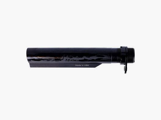 Buffer Tube Commercial - 6 notches - black with ring and nut