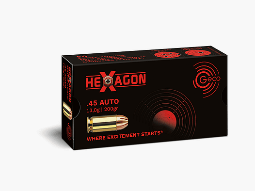 Geco .45 Auto Hexagon 200gr. - 50 Stk