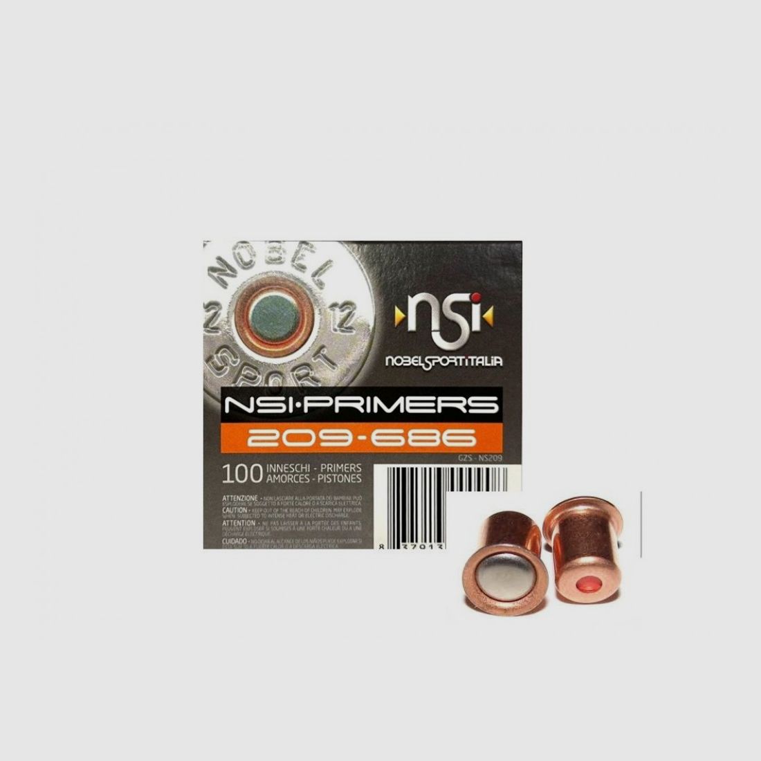 NOBEL SPORT ZÜNDHÜTCHEN 686 - 209 conf.100 Stk