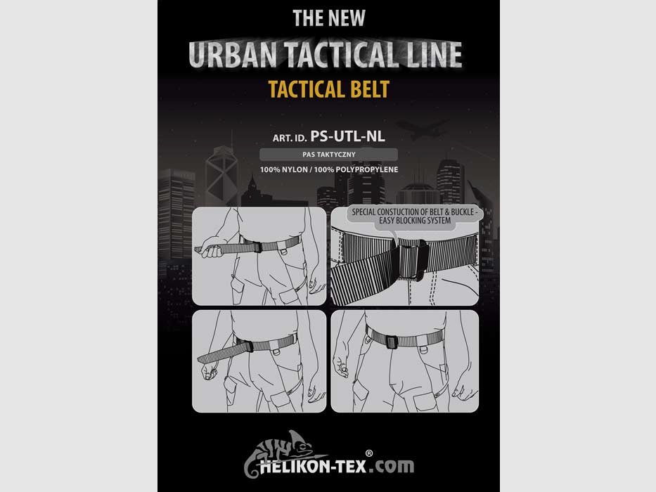 HELIKON TEX URBAN TACTICAL BELT GÜRTEL SHADOW GREY