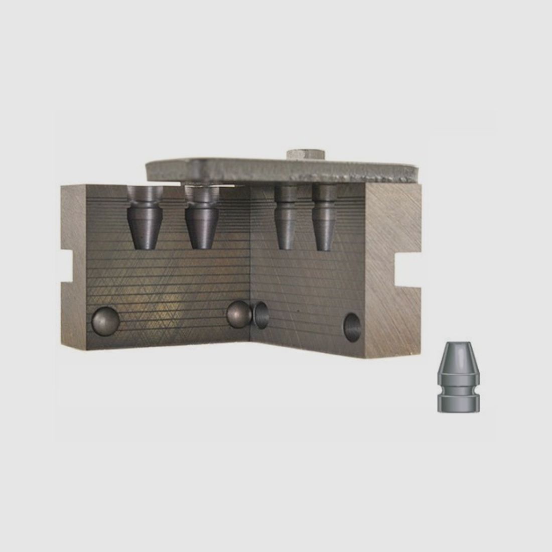 RCBS Doppelgiesskokille .356 / 9 mm 124 gr / 8,0 g 09-124-CN Kegelstumpfgeschosse .356