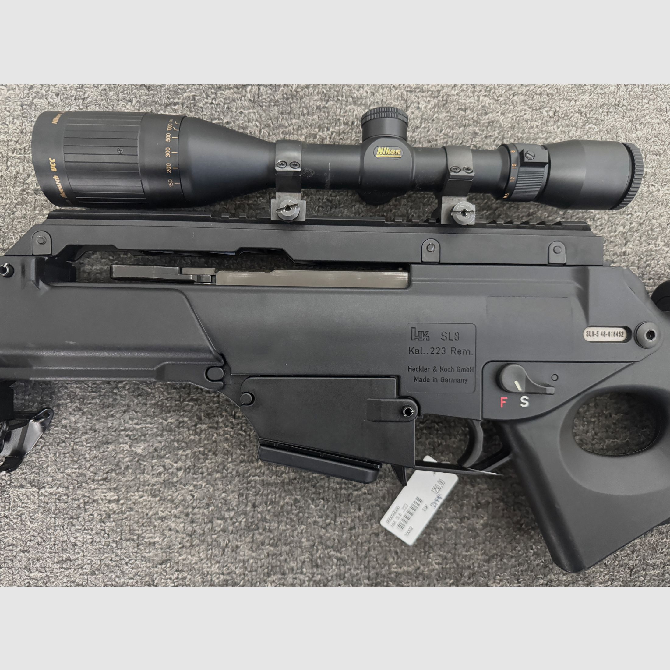 Heckler & Koch SL8 .223 z Nikon Monarch 5,5-16,5x44