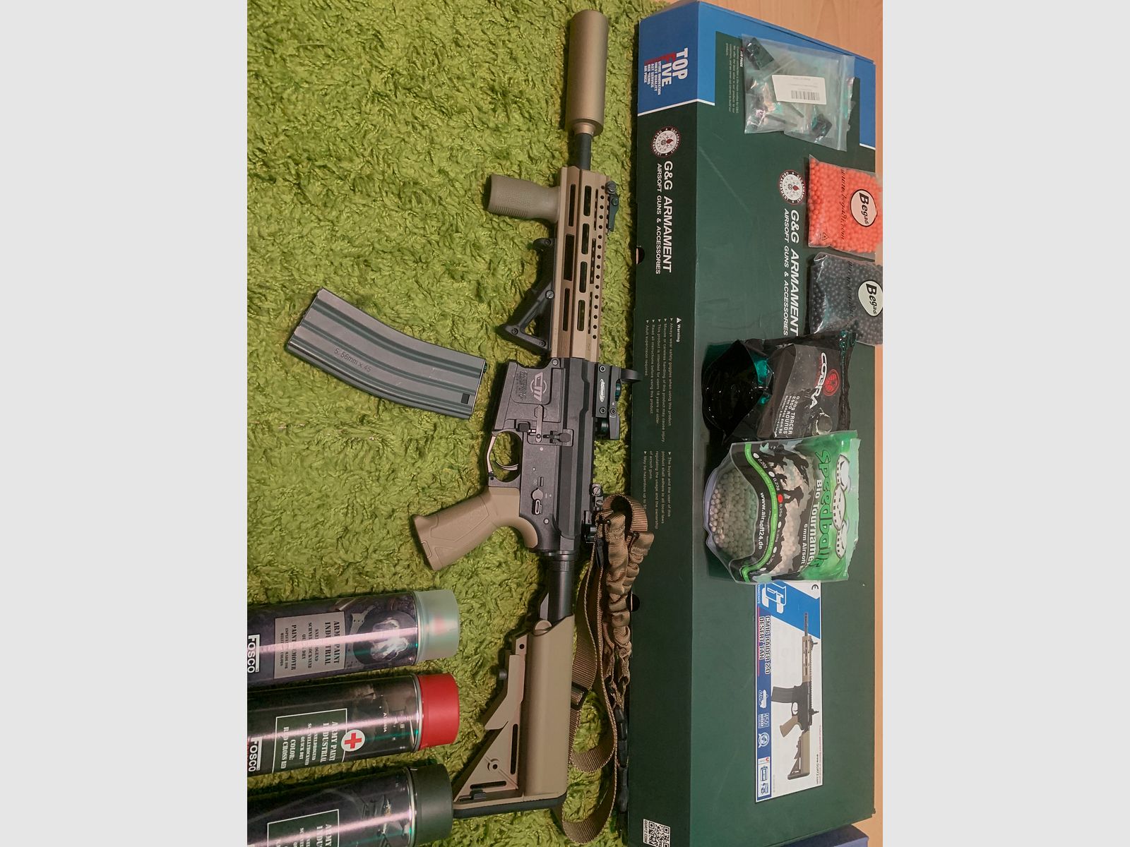 G&G CM16 Raider 2.0 - Desert Tan - Jak nowy (S-AEG, >0,5J)