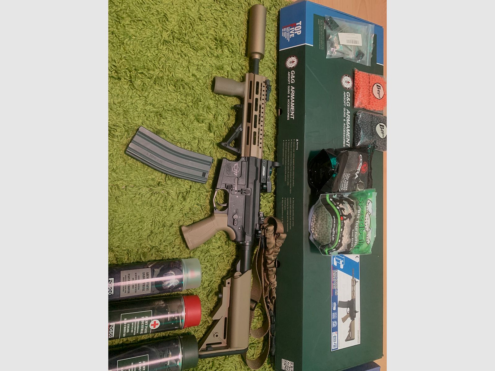 G&G CM16 Raider 2.0 - Desert Tan - Like new (S-AEG, 1.5J)