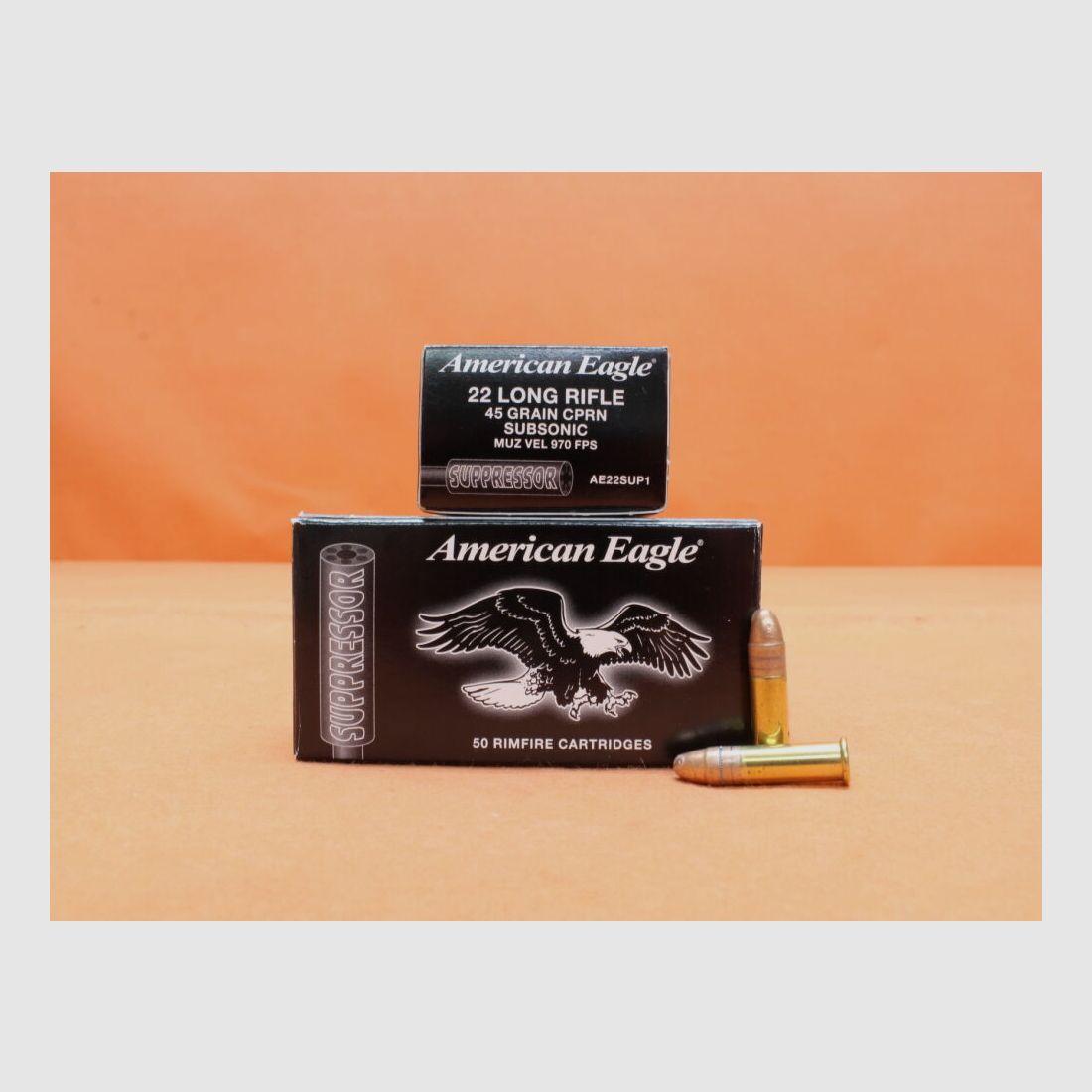 Federal Patrone .22lr Federal 42grs LRN (AE22SUP1) VE 50 Patronen American Eagle Suppressor (Unterschall/ Schalldämpfer-Laborierung)