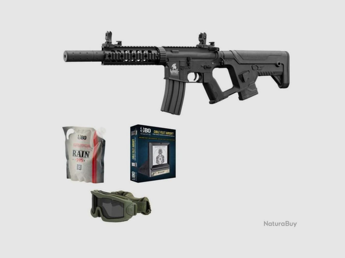 Airsoft-Replikat AEG LT-15 GEN2 Alpha Lancer Tactical - Komplettpaket Schwarz - 1 Joule - Vielseitiger Schaft, Bild 4 von 5