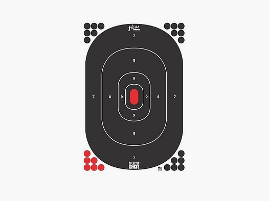 5 silhouette targets black