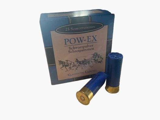 POW EX SCHWARZPULVER-SALUT-/KNALLPATRONE - 12/70 - 25 SCHUSS