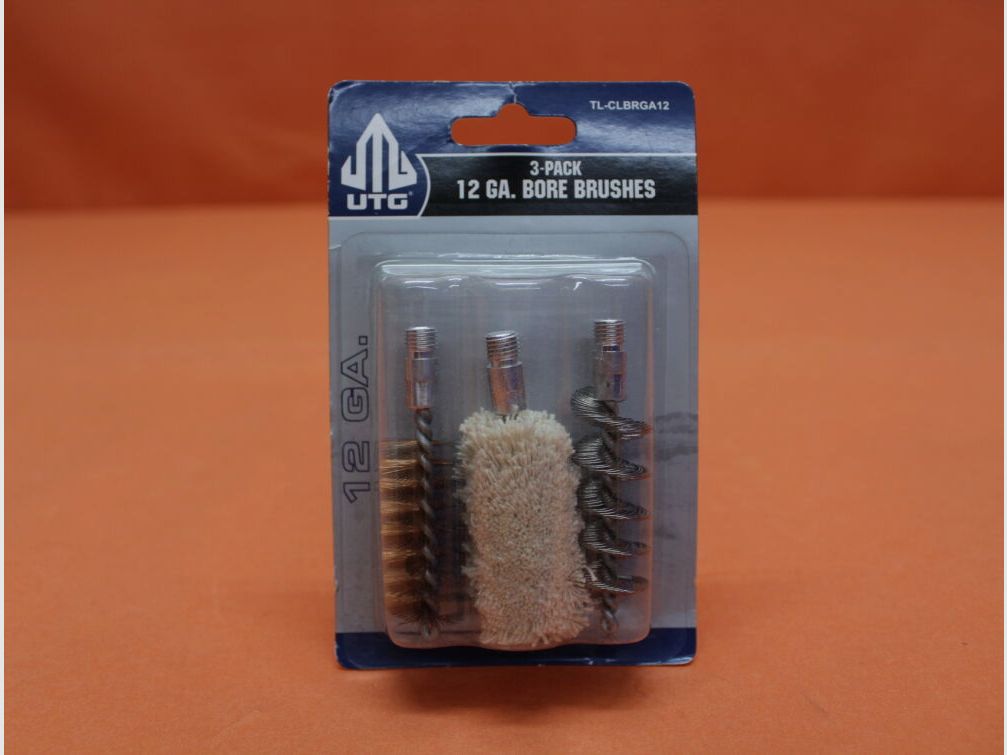 UTG - Leapers UTG Bore Brushes 12 GA (TL-CLBRGA12) Gew. 5/16-27 3erSet: Baumwollwischer/ Bronzebürste/ Nylonbürste
