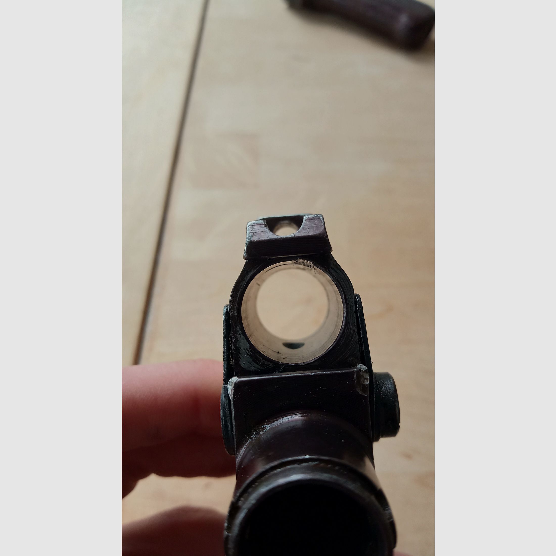 Original Zastava M70 Granatwerfer Visier / Yugo AK Gasblock / Mechanisch einwandfrei, aber Brünierung weitestgehend runter, Bild 7 von 9