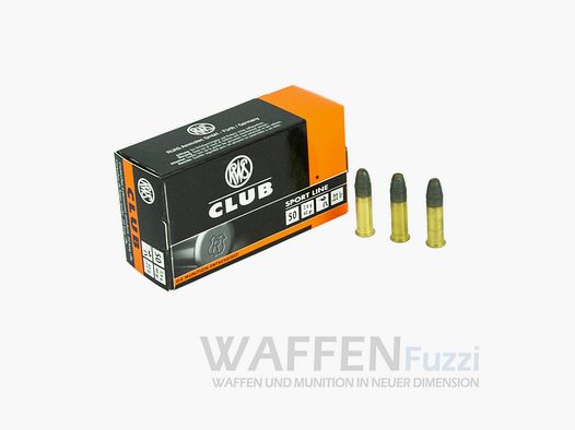Cartouche à feu périphérique RWS Club 22 Calibre .22lr 50 coups