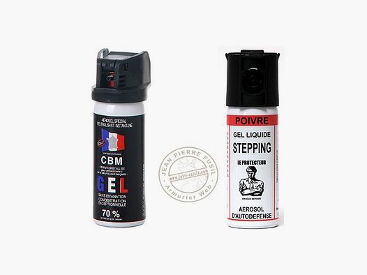 Set aus 2 Abwehrsprays 50ml CS-Gel + 50ml Pfeffer-Gel - AKTION