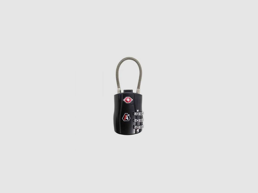 Lucchetto a combinazione TSA A10 cavo nero