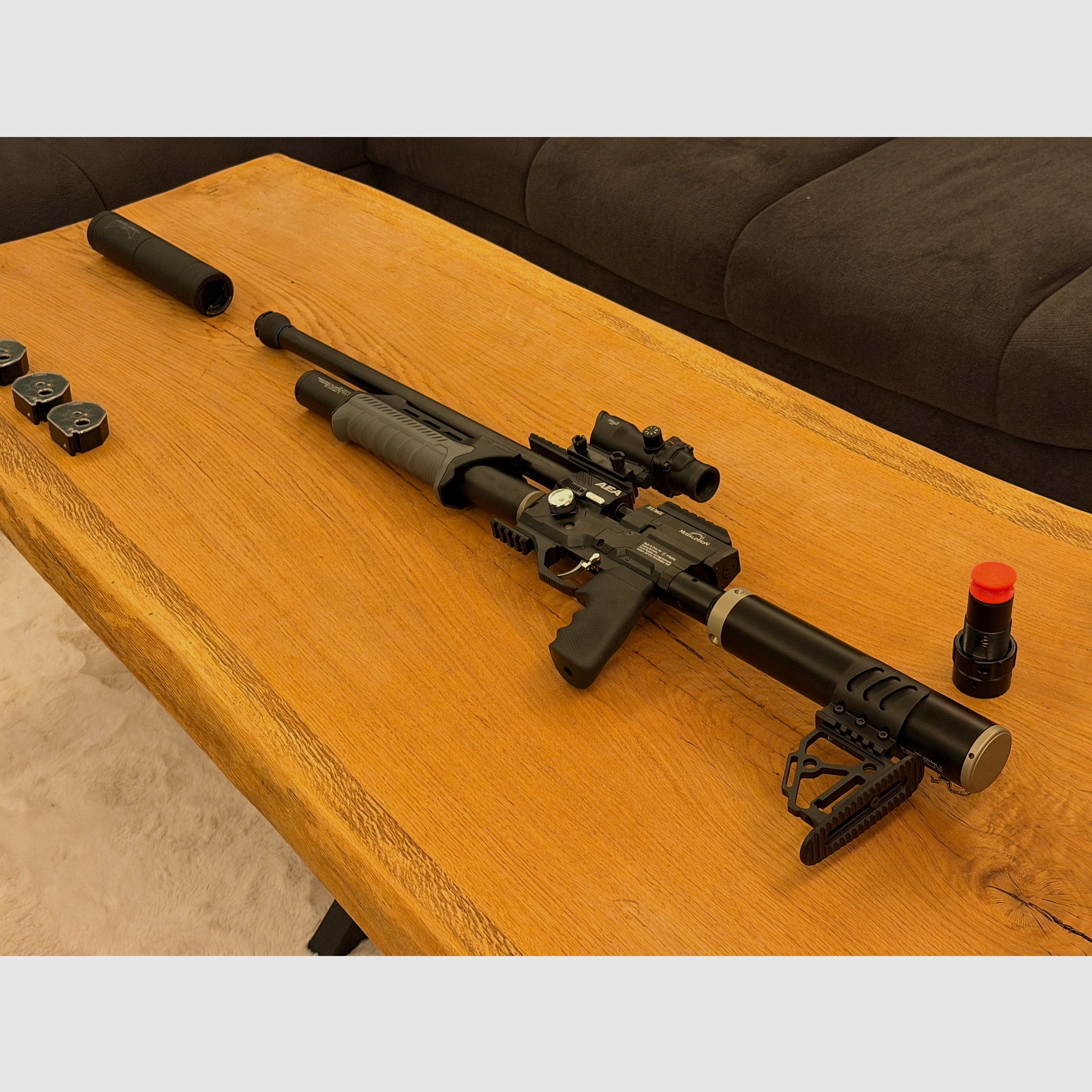 AEA Megalodon+ !! 1500 shots!! +JADS silencer + spring tensioner + lots of accessories