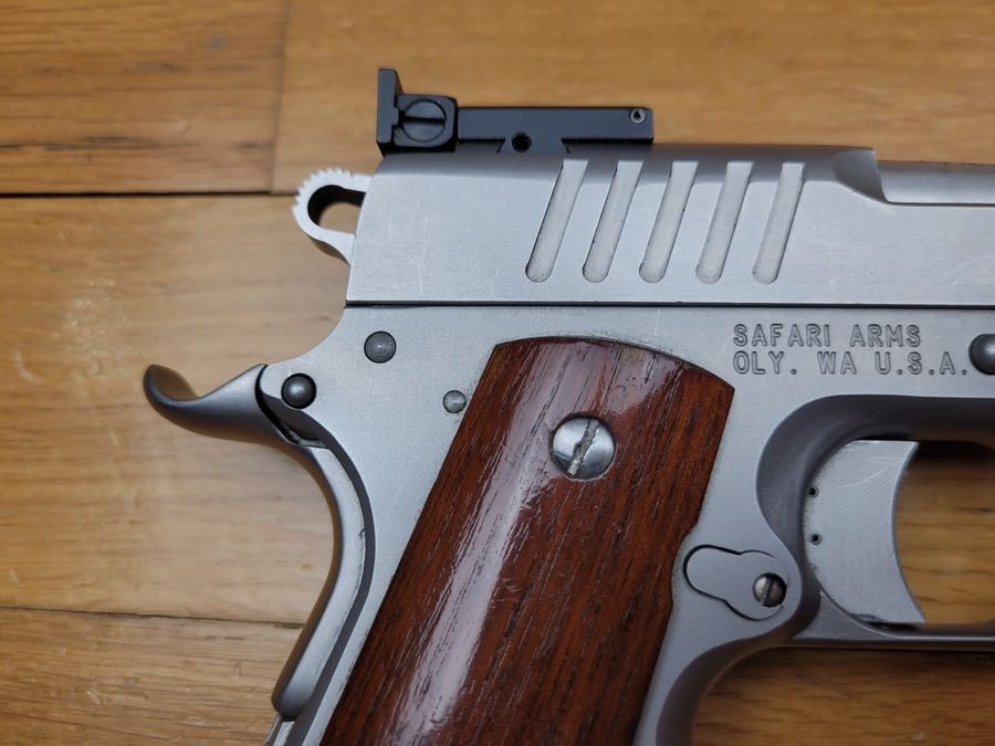 Exzellente Pistole Olympics Arms / Safari – Modell Enforcer – Typ Colt Commander – unter 4 Zoll – Kaliber 45 ACP – TBE, Bild 4 von 17