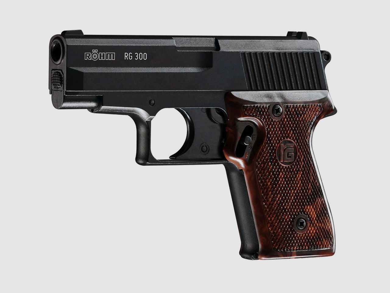 Schreckschuss Pistole RĂ¶hm RG 300 brĂĽniert Kaliber 6 mm Flobert (P18)