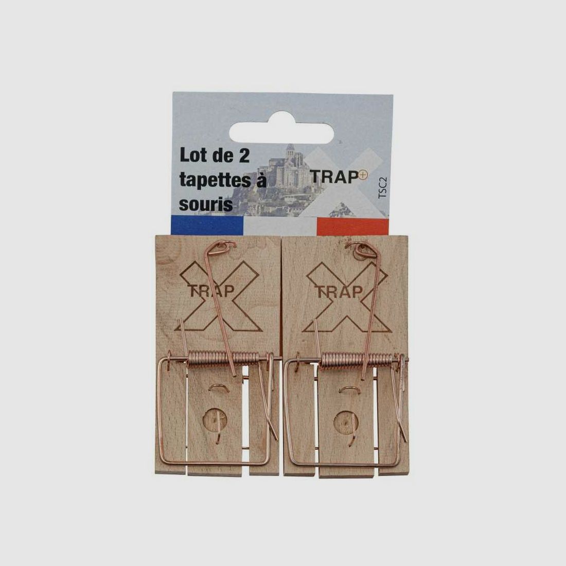 Mausefalle aus Holz, 2er-Set - 2 Mausefallen