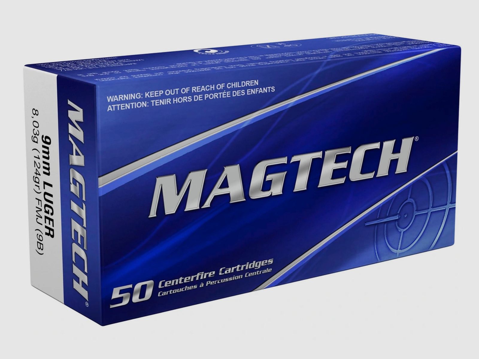 Magtech 144801 9mm Luger Vollmantel 8,03g 124grs. FMJ