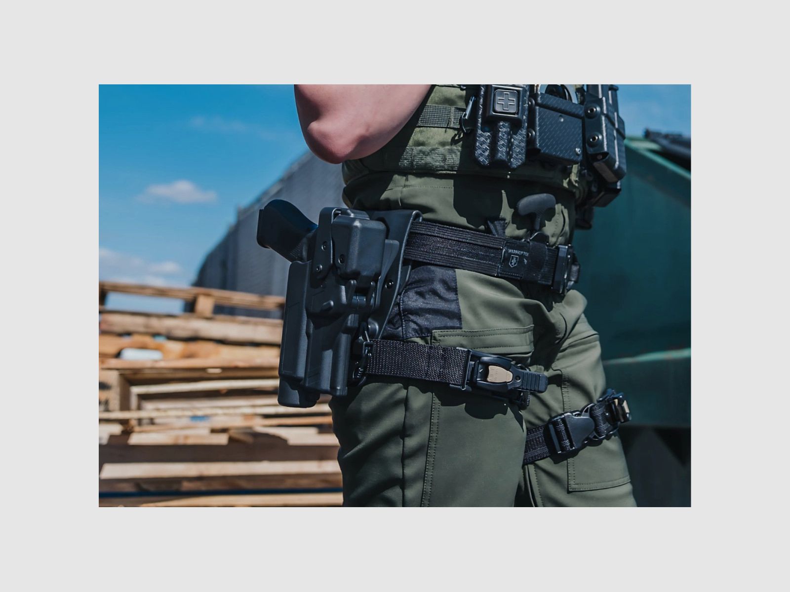 Alien Gear Holsters – funda de servicio Rapid Force Duty V3 para pistola Glock, cubierta para óptica XL, derecha, Tan, imagen 6 de 7