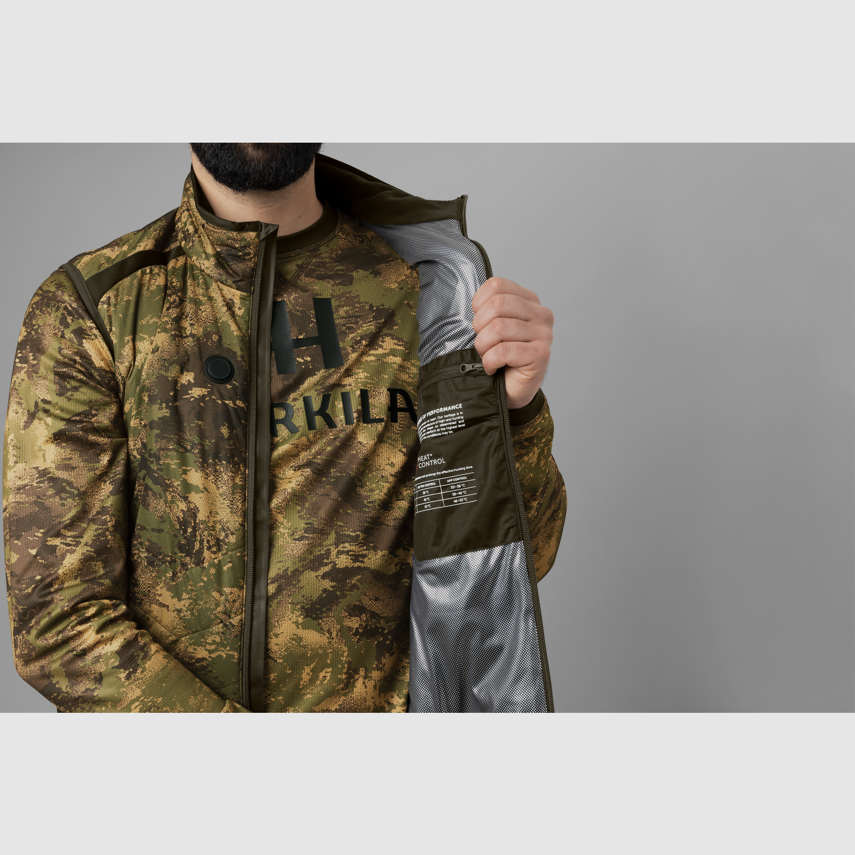 HÄRKILA gilet chauffant Camo, image 3 sur 4