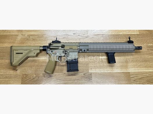 sportowo dopuszczony! H&K MR223 A3 14,5" lufa - SPORT - kolor piaskowy półautomatyczna karabinek .223Rem - Heckler & Koch - cywilna wersja H&K 416 G38 / długość lufy = 36,83 cm / długość lufy KSK G95K