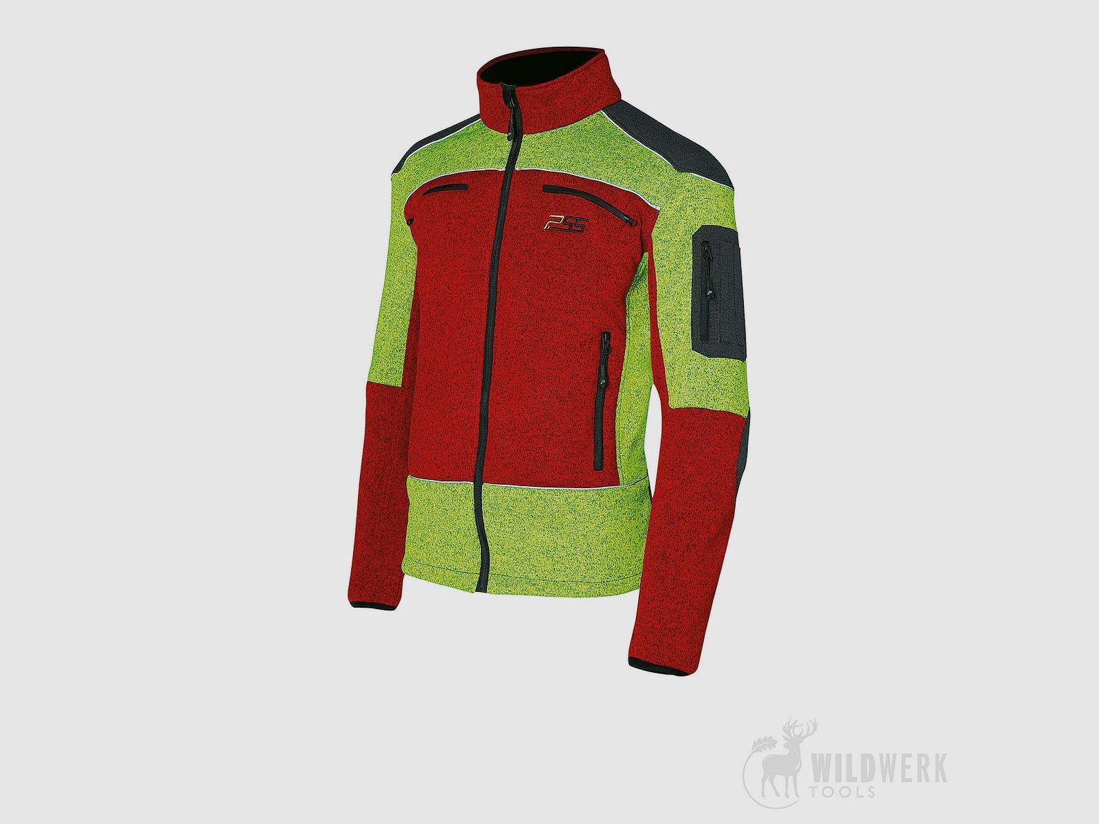 PSS X-treme Arctic Fleece Jacket, red/neon yellow