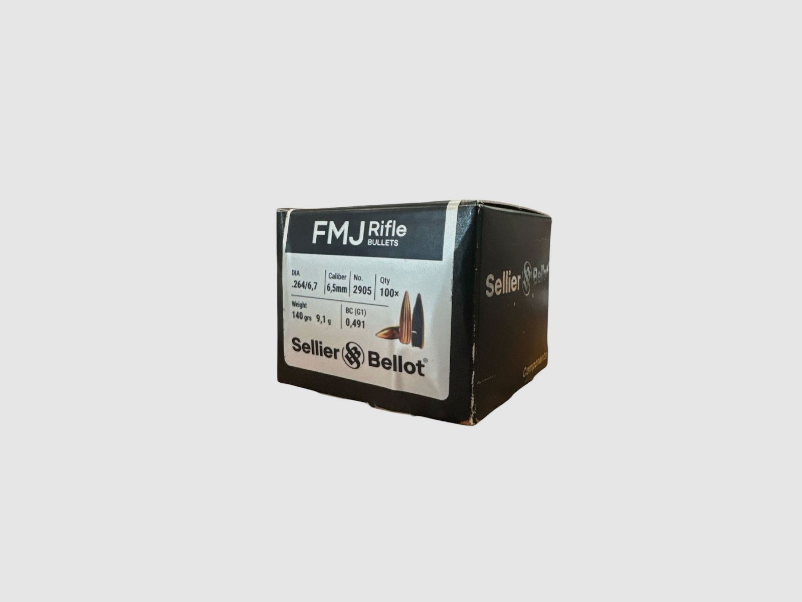 PALLE DA RICARICA – SELLIER & BELLOT – 6.5mm | DIA .264/6,7 | FMJ | 140gr 9,1g | (100PZ)