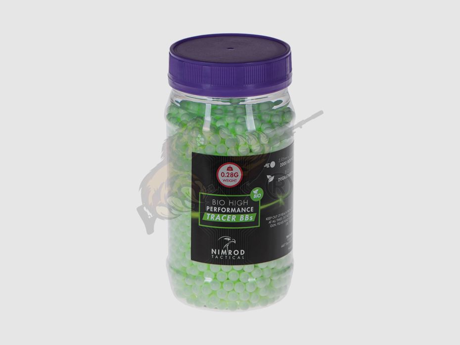 Nimrod Bio Tracer Airsoft BB 2000rds 0.28g (2.000 Stück) - Leuchtspur Grün