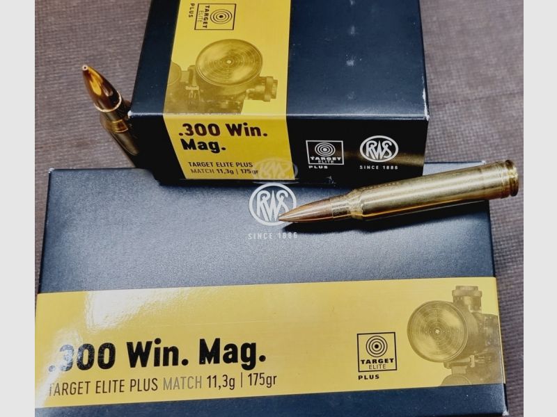 .300WinMag/175grs RWS Target Elite Plus 20 stk.