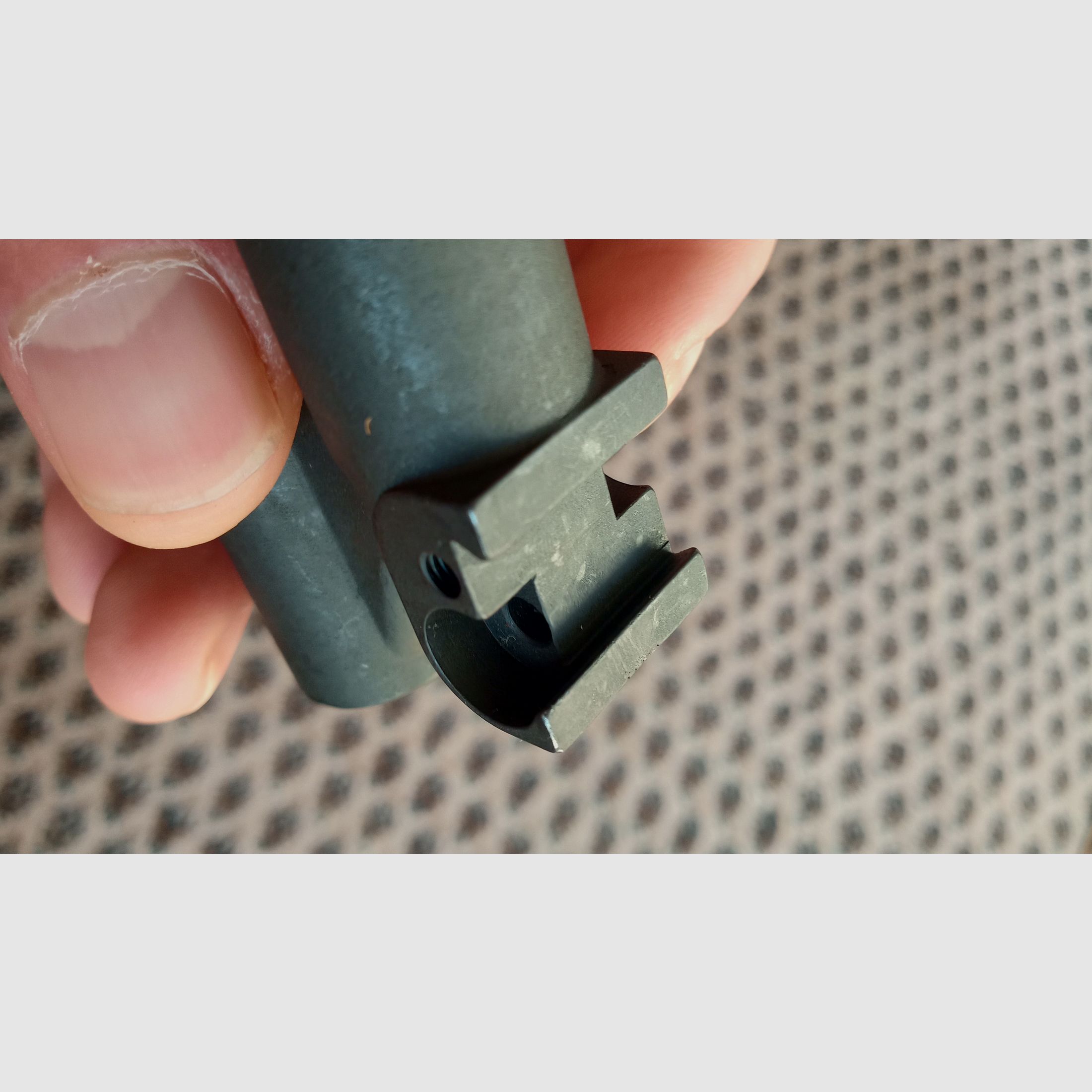 Unassembled AK combo corn holder / gas block -> Perfect for Zastava Iraqi Tabuk build (Galil RK62 Vektor R4 and clones)