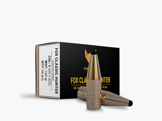 Fox Bullets Classic Hunter .323 10,4 g / 160 gr bleifreie Geschosse – 50 Stück