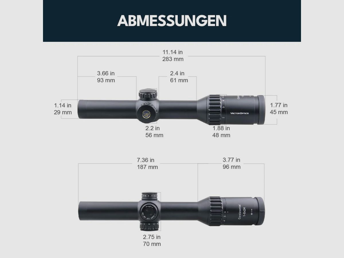 Vector Optics SCOC-48 Continental x6 1-6×24 Fiber