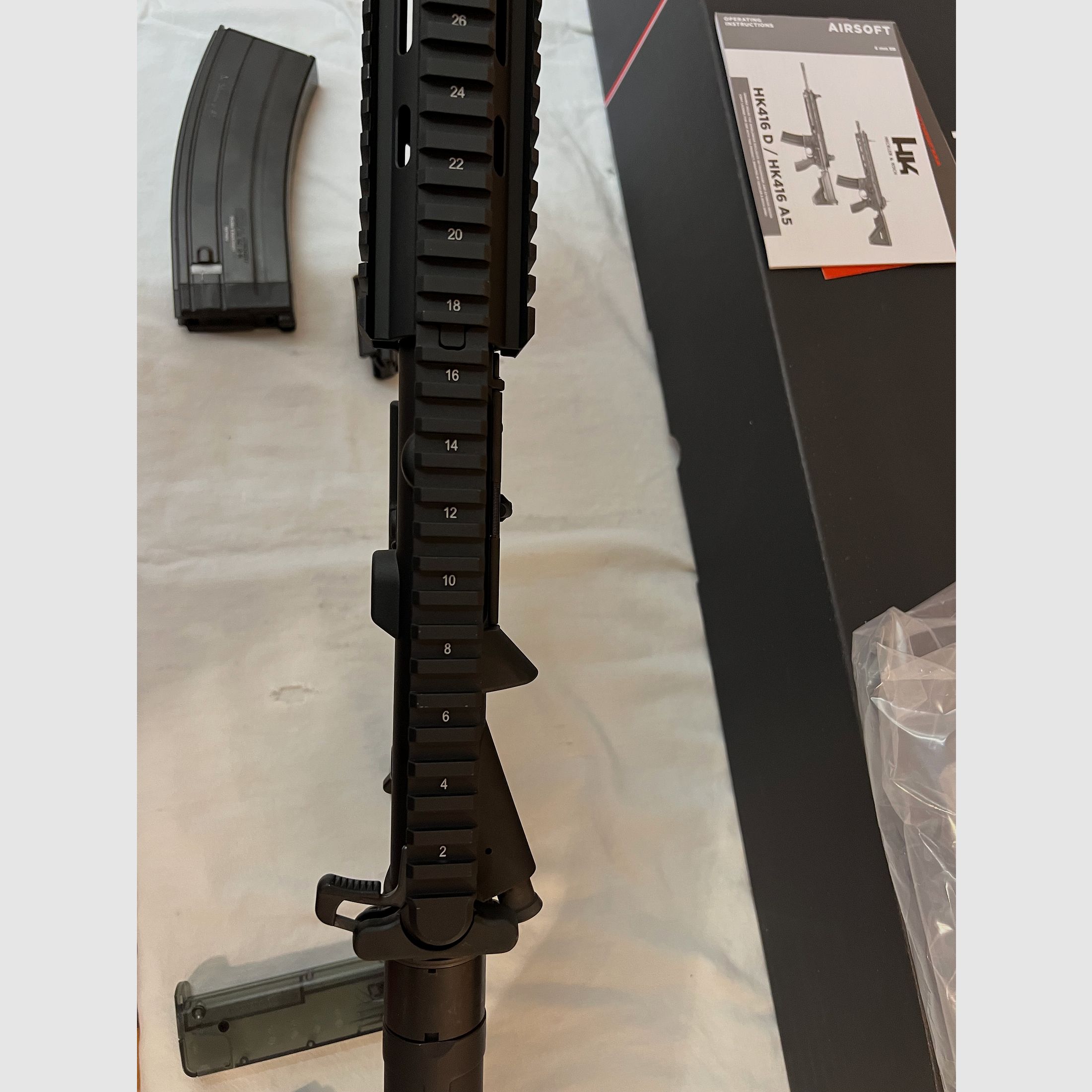 Umarex VFC Heckler & Koch HK416 A5 Airsoft Vollmetall Gas-Blow-Back 6mm BB nero - Generazione 3 nuovo leggermente graffiato handguard NP 650€