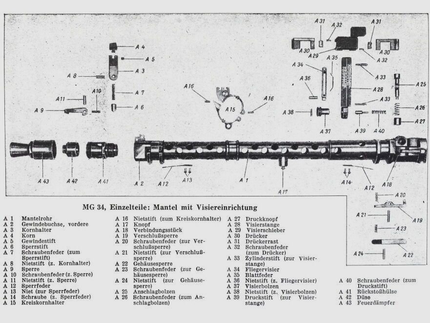 1 Wehrmacht Feuerdämpfer-Rückstoßhülse