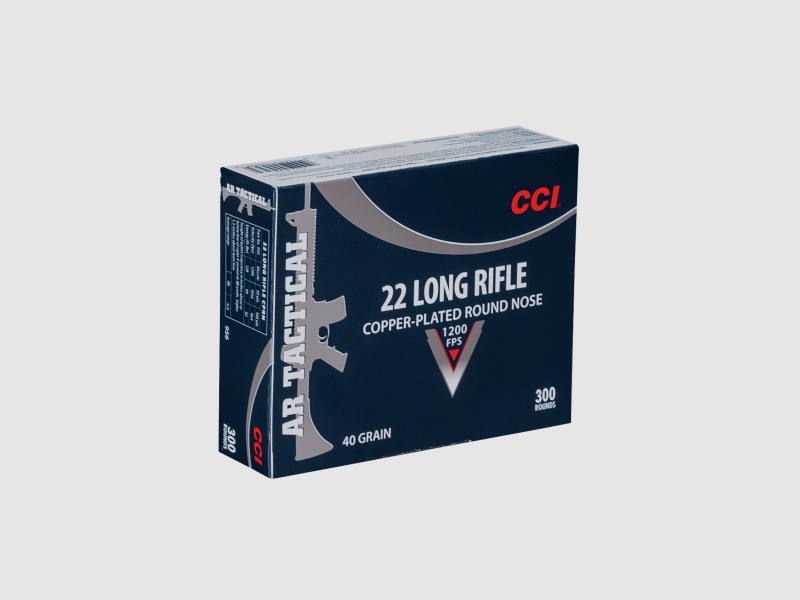 CCI .22 LR 2,6g Munizioni con Rivestimento in Rame Punta Tonda AR Tactical
