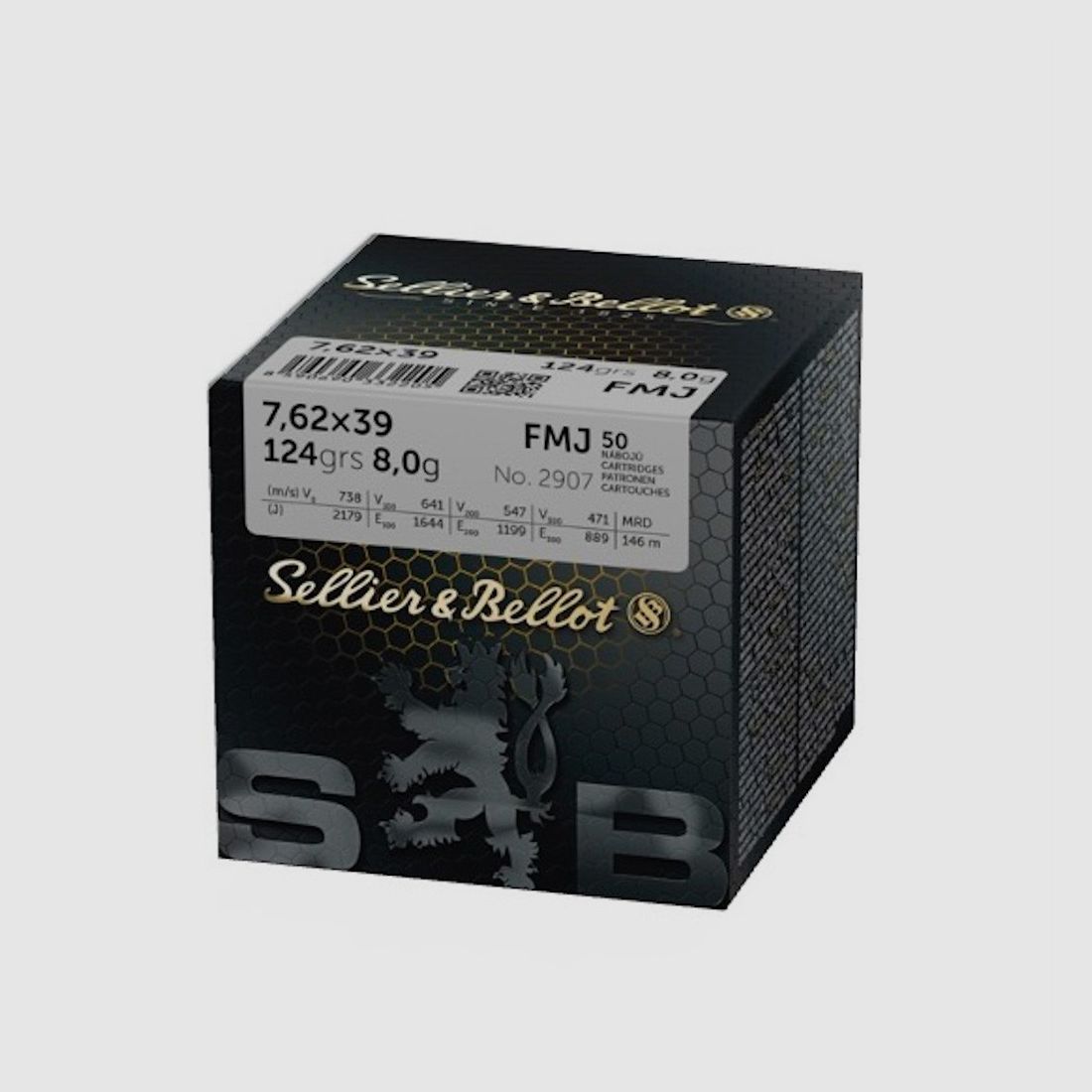 Sellier&Bellot FMJ 124grs/8,0g 7.62x39 munitie