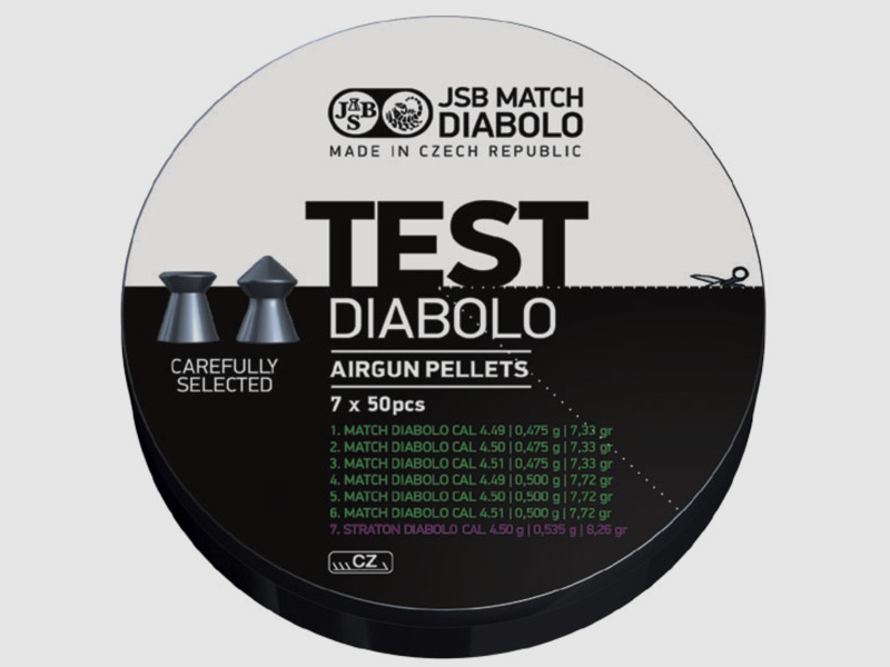 JSB Match Test für Luftgewehr 0,520-0,535g