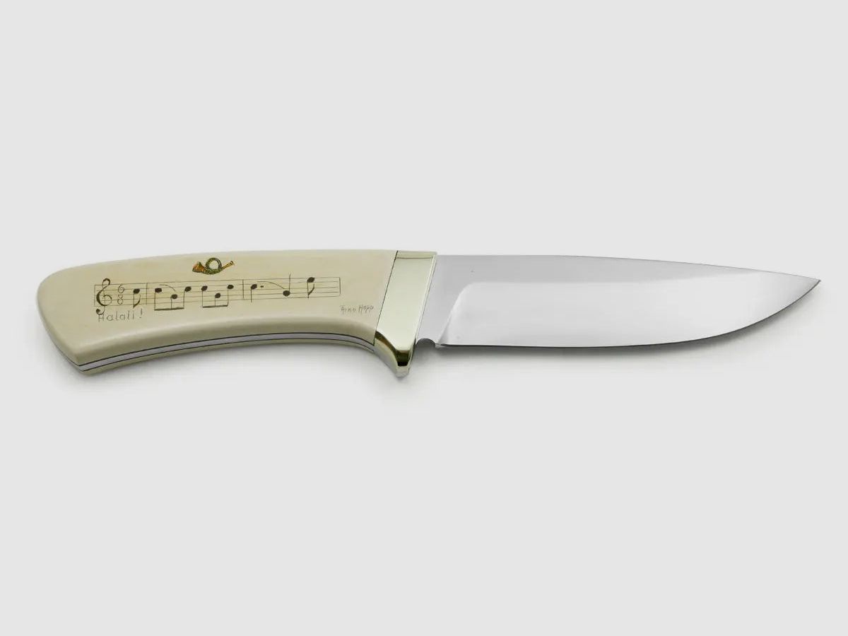 PUMA art collection, Keiler gestellt / Hornsignal (Halali), rotwildmesser, Unikat