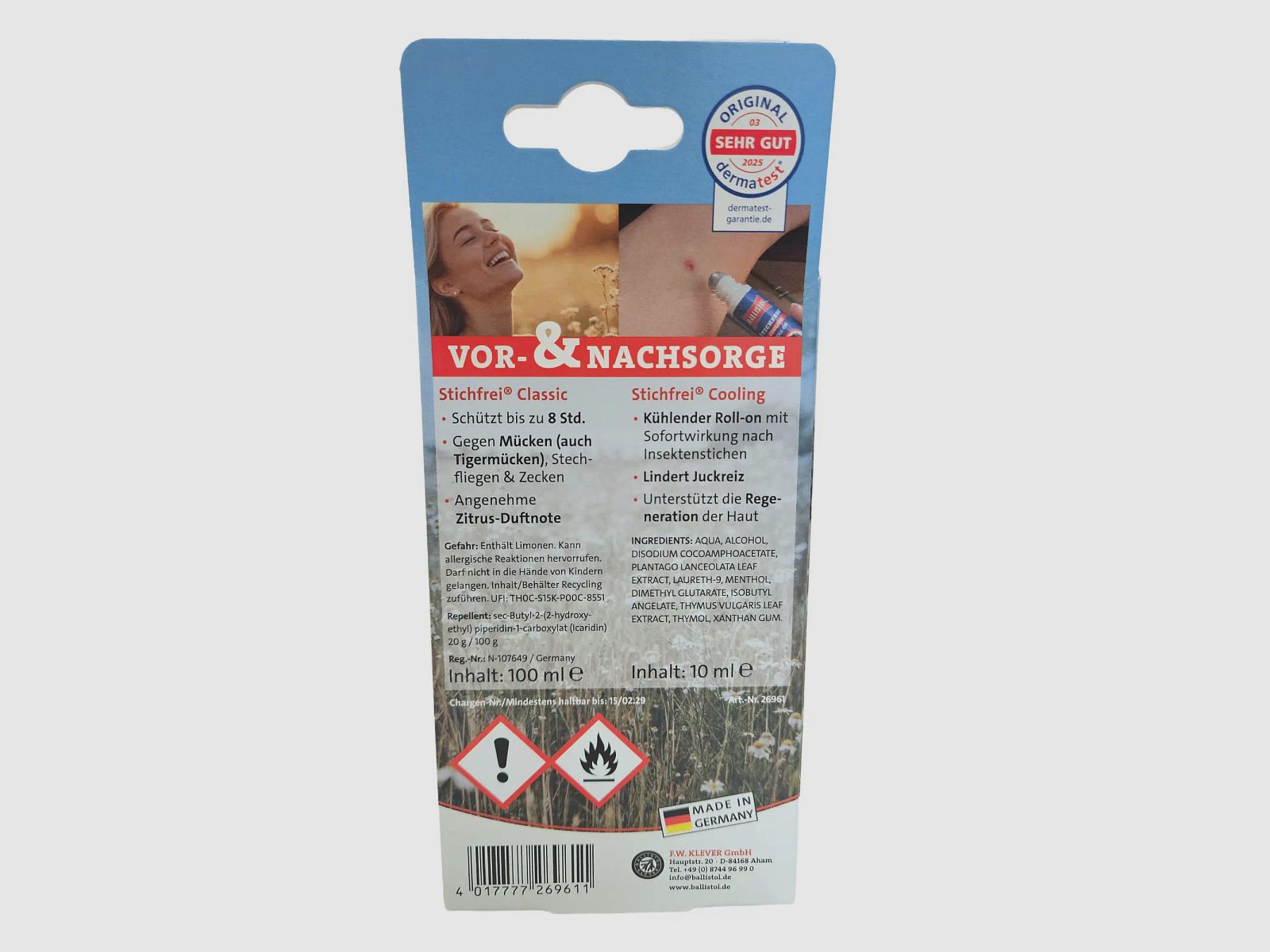 Ballistol Stichfrei Set – Mückenschutz & Soforthilfe