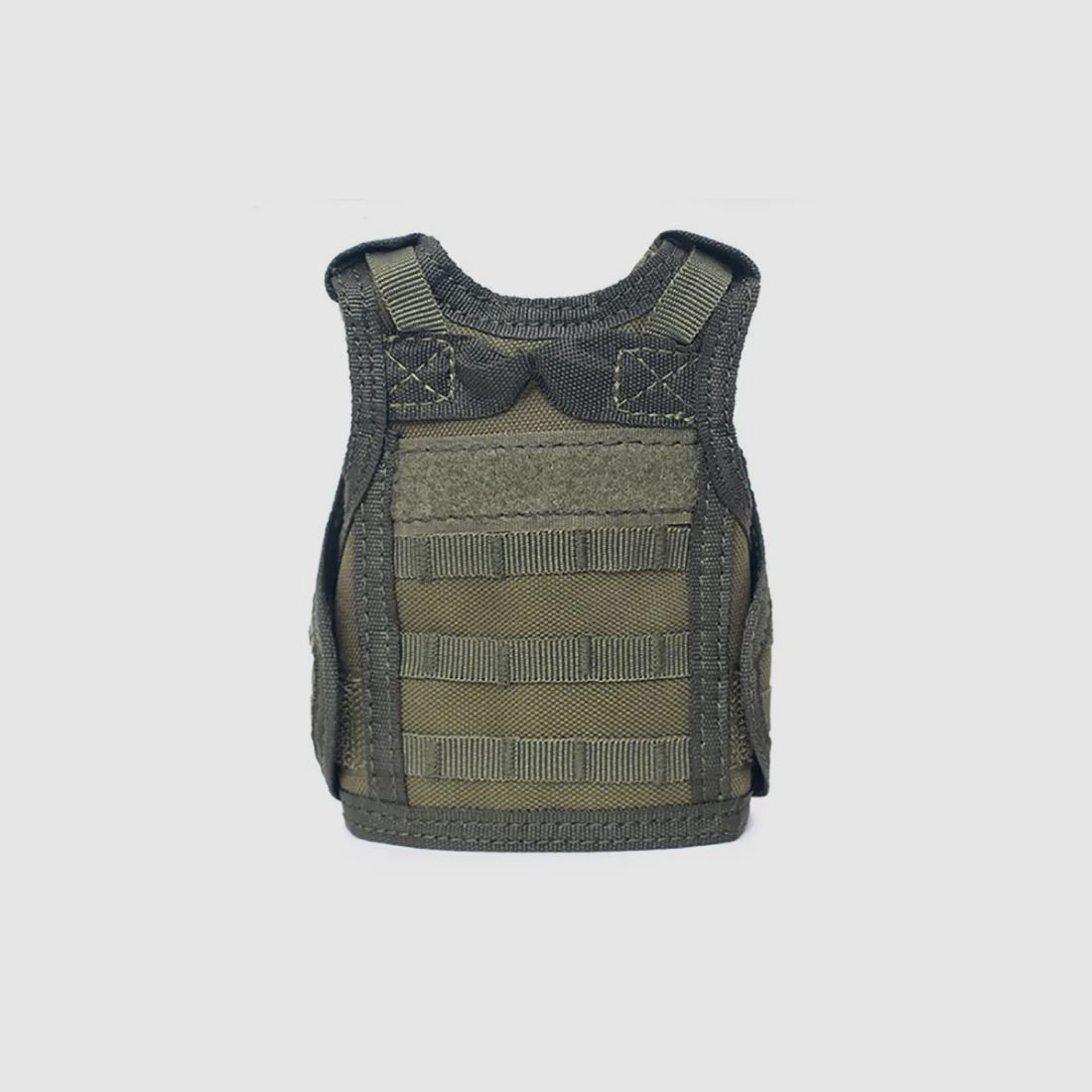 Mini Schutzweste für Bierflasche / Weinflasche / Thermosflasche - Oliv