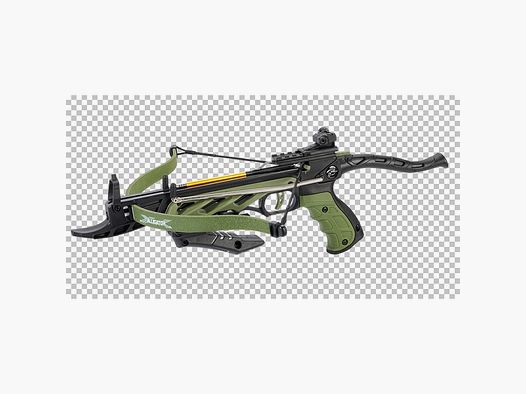 Pistolenarmbrust "ALLIGATOR I" Bicolor (Oliv / Schwarz), 80 lbs / 35kg, mit Selbstspannmechanismus