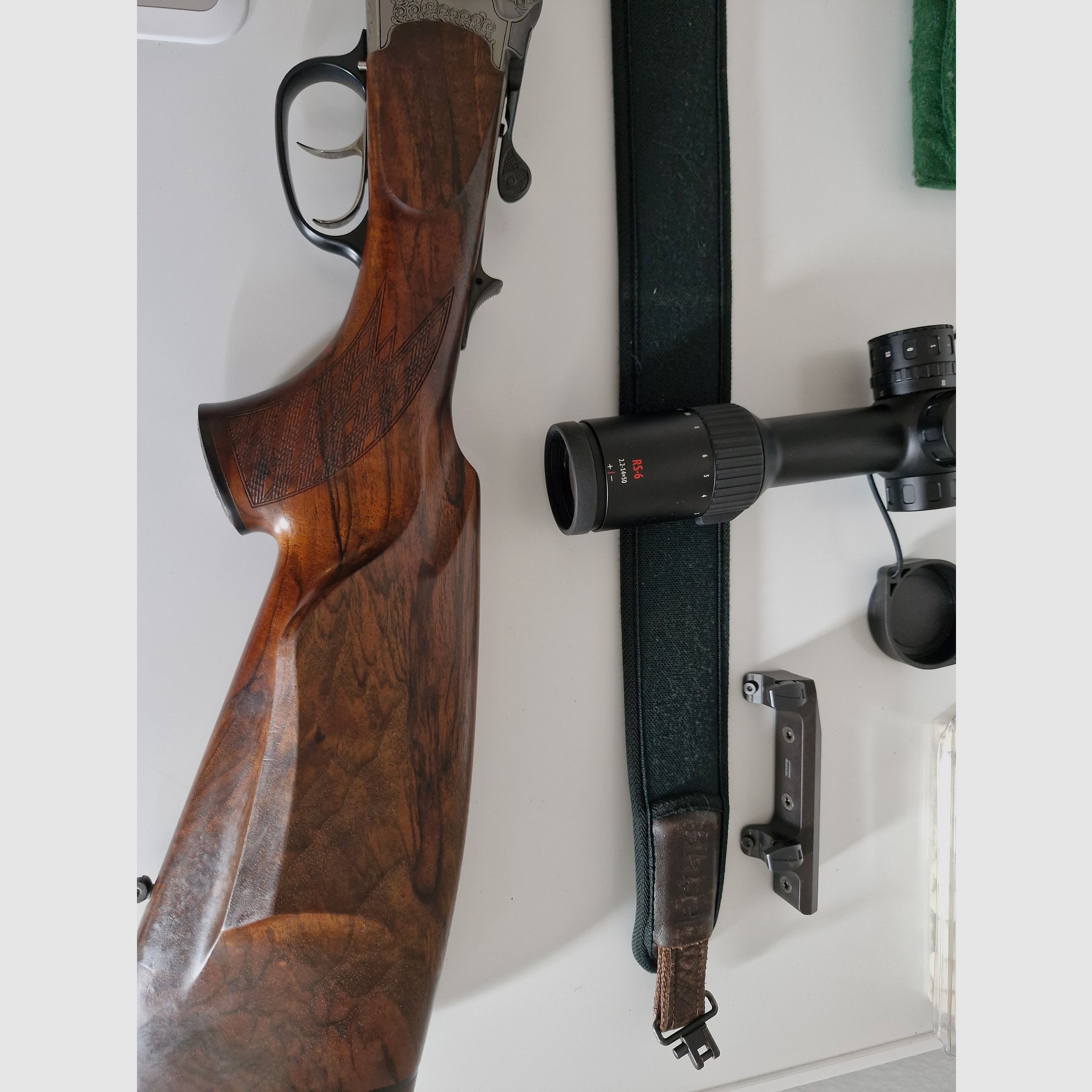 Bockdrilling / Doppelbüchsdrilling Blaser D99 Duo Luxus - Paquete completo con ZF, montaje en silla, munición y mucho más.