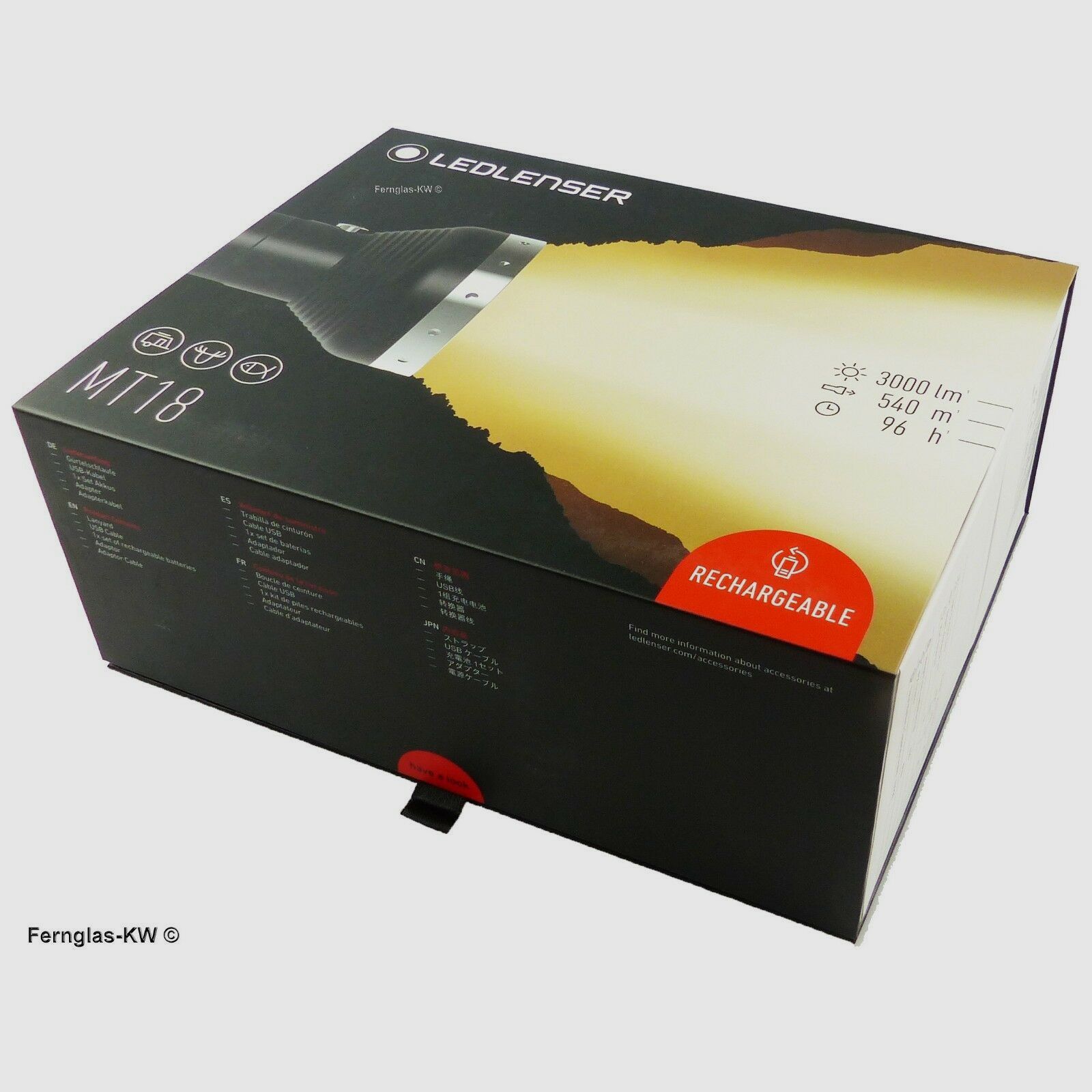 Ledlenser 500847 Geschenk Box LED Akku Taschenlampe MT18 Leuchtkraft 3000 Lumen