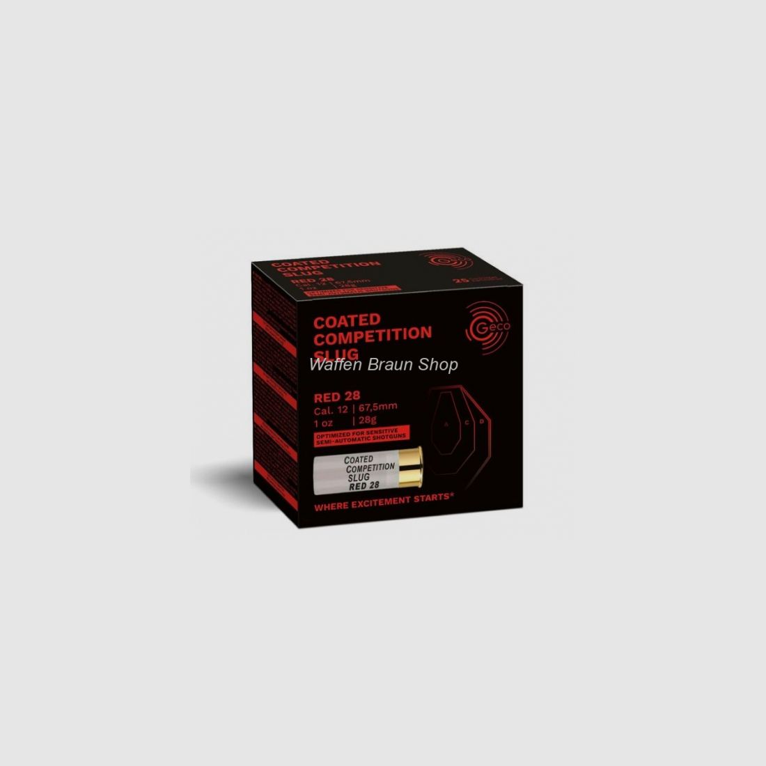 GECO COMP SLUG RED 28 12/67,5 28g 25ER