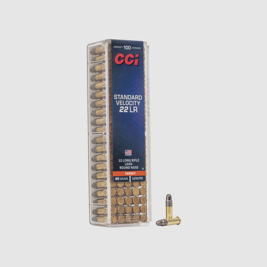 CCI Standard Velocity .22 LR 40GR LRN 100 cartucce