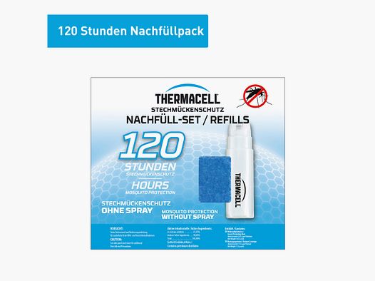 MĂĽckenabwehr 120 Stunden NachfĂĽllpack Thermacell R-10 wirksamer MĂĽckenschutz 20 qm Schutzzone