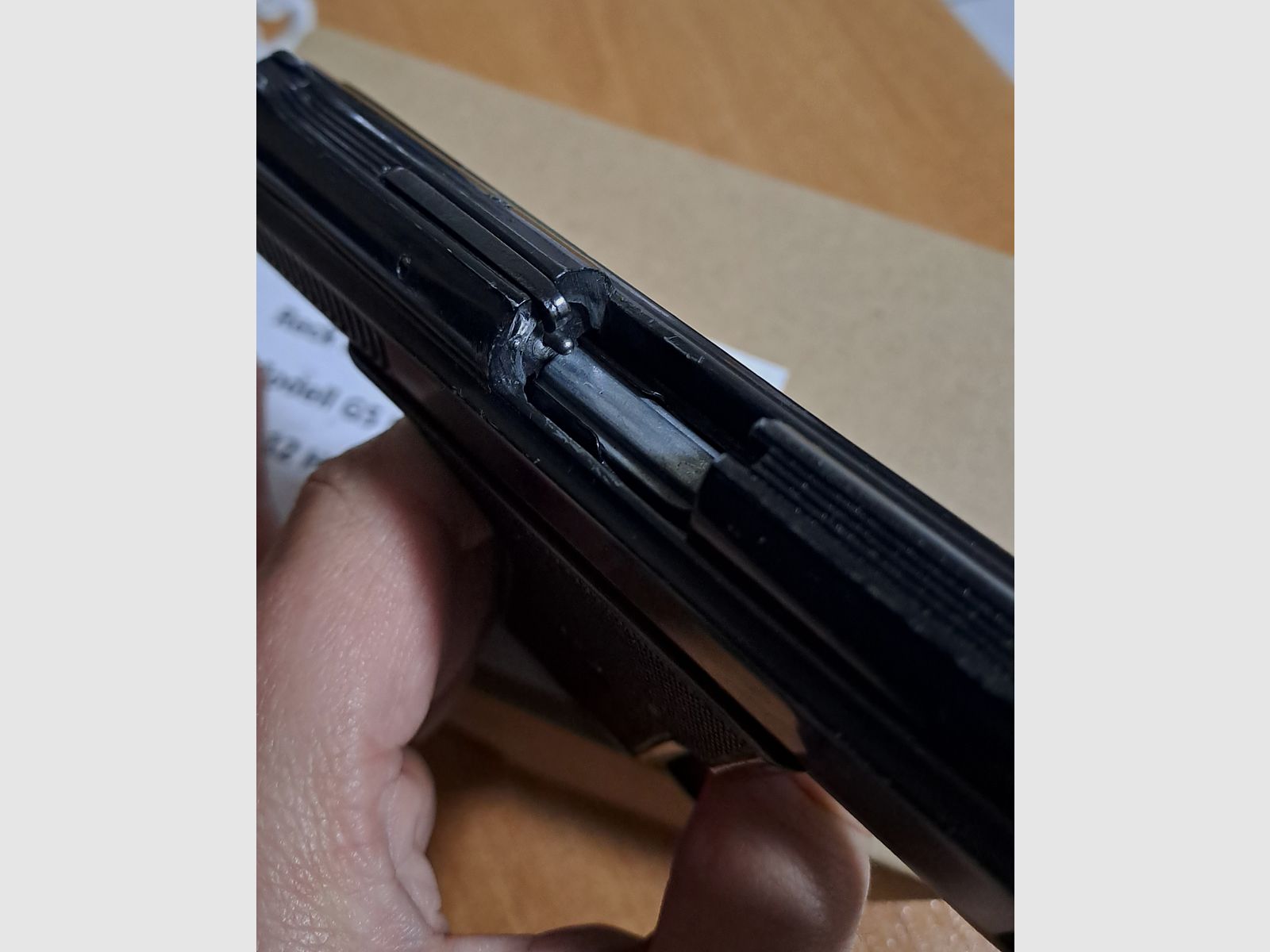 Vecchio protettore per carabina automatica Mod. “G5” nel primo PTB 12/ calibro 8 mm a percussione