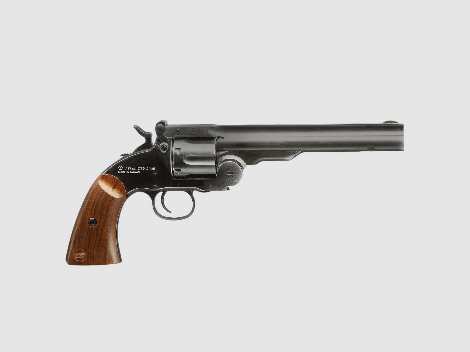 ASG Schofield 1877 6 Zoll CO2-Revolver Kal. 4,5 mm Diabolo + Stahl-BB - 4 Joule